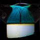 A glowing detector for counting neutrons.